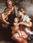 Andrea del Sarto The Madonna and the Nino, with Holy Isabel and the young one San Juan oil on canvas